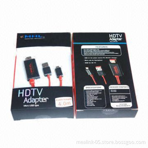 MHL to HDMI for Samsung Cellphone Cable 4M